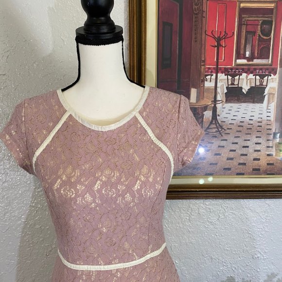 De Collection ~ Pink Lace Dress ~ Size S - Picture 2 of 5